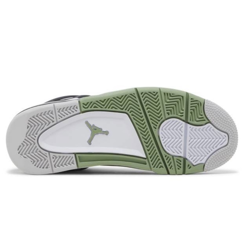Nike Women’s Air Jordan 4 “Oil Green” Seafoam Basketball Shoe Sneaker - Picture 13 of 16